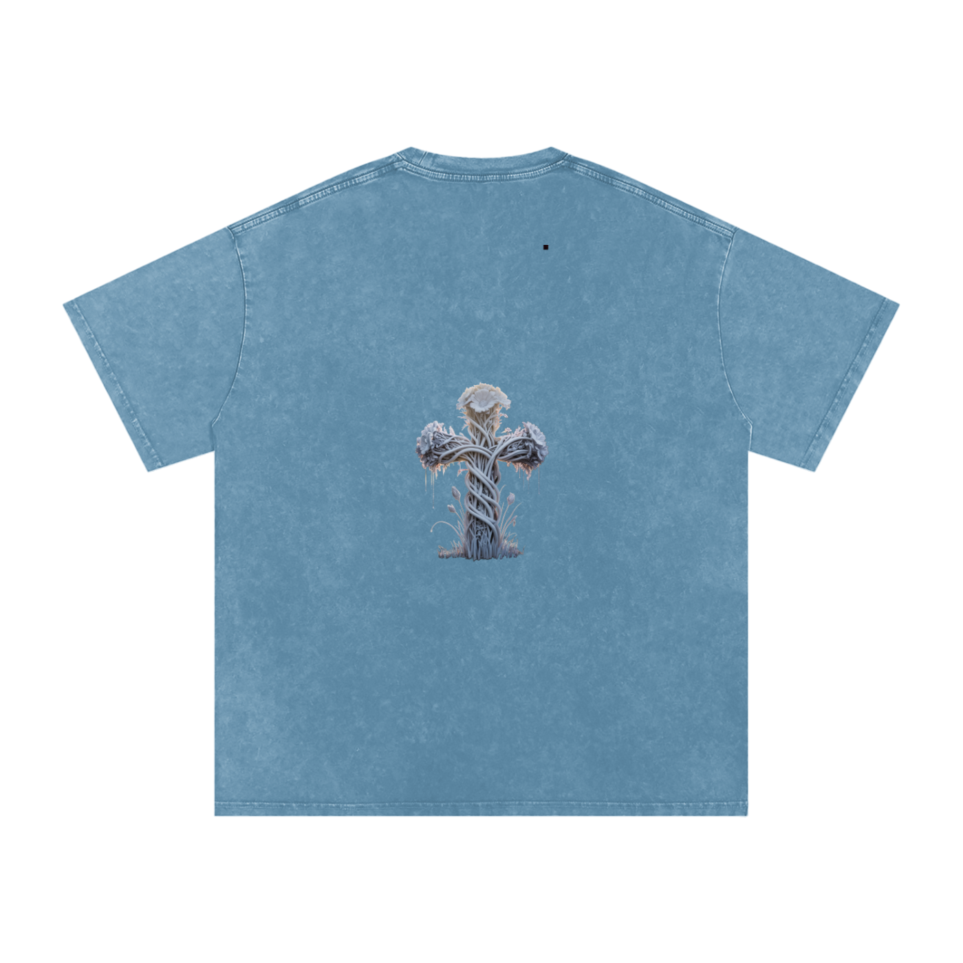 "Holy Cross" Acid Wash Oversize T-Shirt
