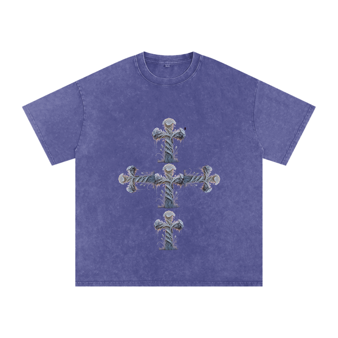 "Holy Cross" Acid Wash Oversize T-Shirt