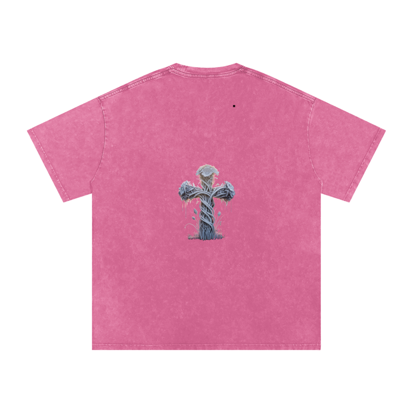 "Holy Cross" Acid Wash Oversize T-Shirt