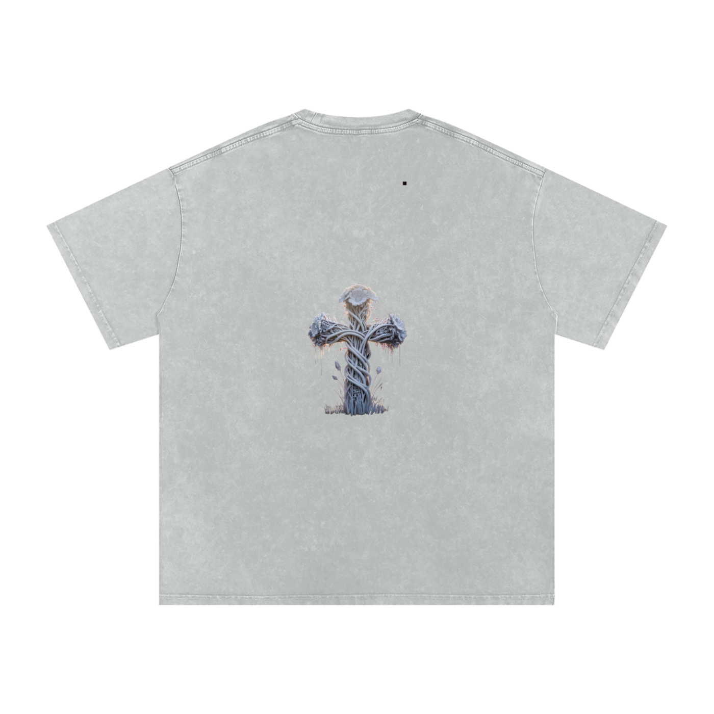 "Holy Cross" Acid Wash Oversize T-Shirt