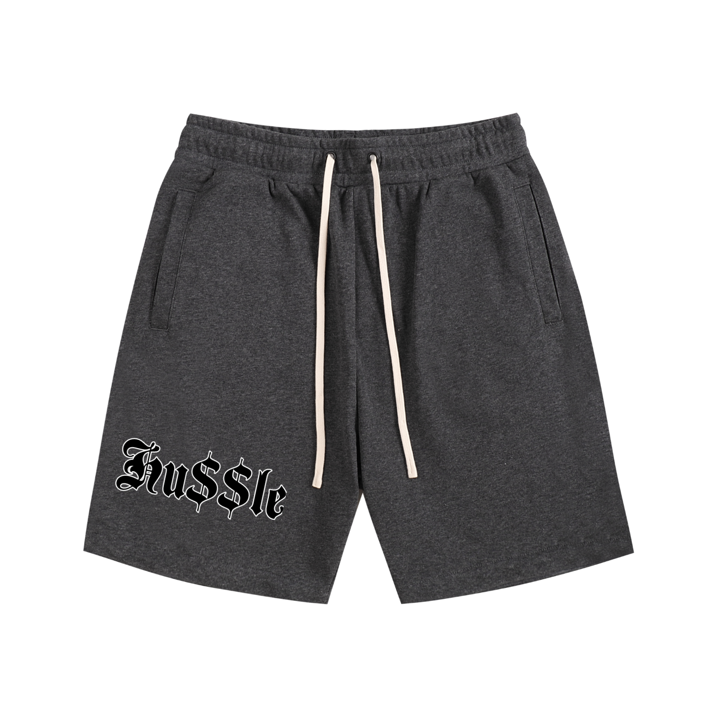 "Hussle" Essential Cotton Shorts